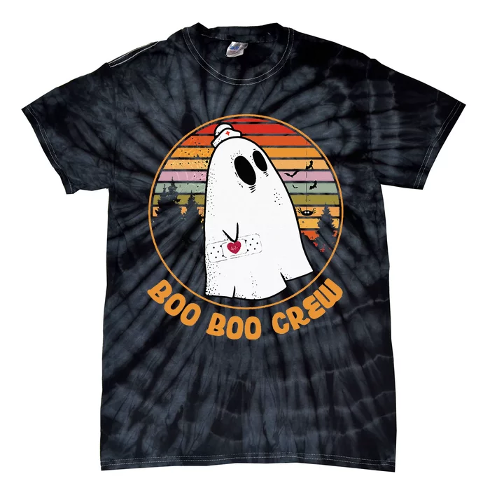 Boo Boo Crew Nurse Halloween Costumes For  Nurse Tie-Dye T-Shirt