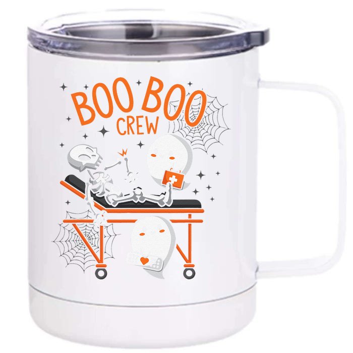 Boo Boo Crew Ghost Doctor Paramedic EMT Nurse Halloween Front & Back 12oz Stainless Steel Tumbler Cup