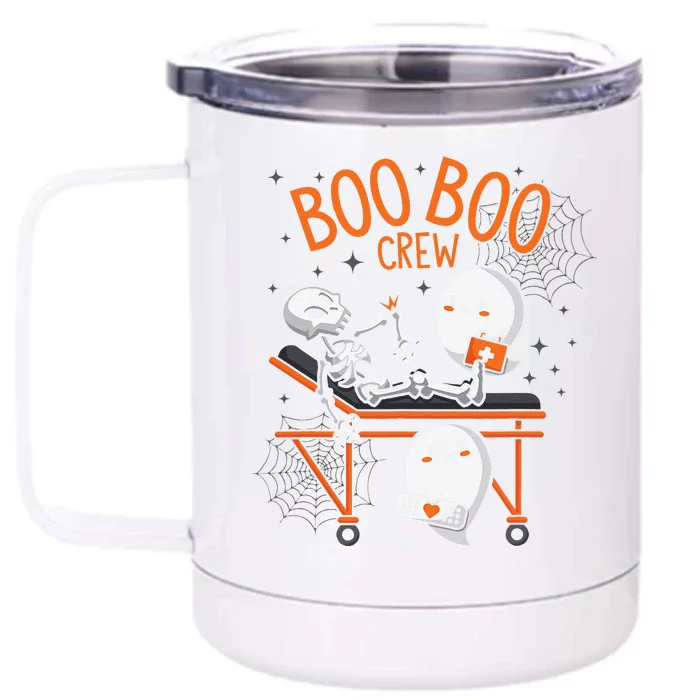 Boo Boo Crew Ghost Doctor Paramedic EMT Nurse Halloween Front & Back 12oz Stainless Steel Tumbler Cup