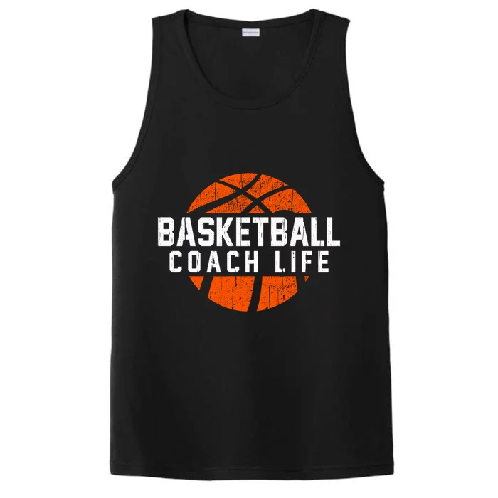 Basketballer Basketball Coaches Cute Gift Basketball Coach Life Funny Gift Performance Tank