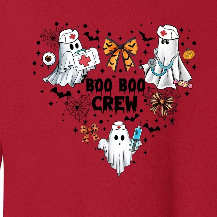 Boo Boo Crew Ghost Nurse Halloween Toddler Sweatshirt