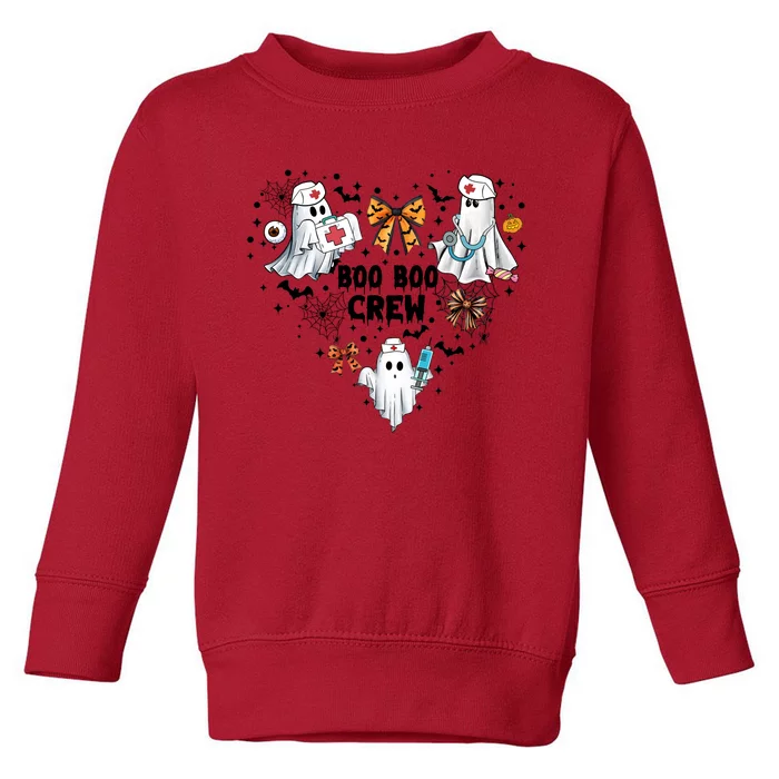 Boo Boo Crew Ghost Nurse Halloween Toddler Sweatshirt