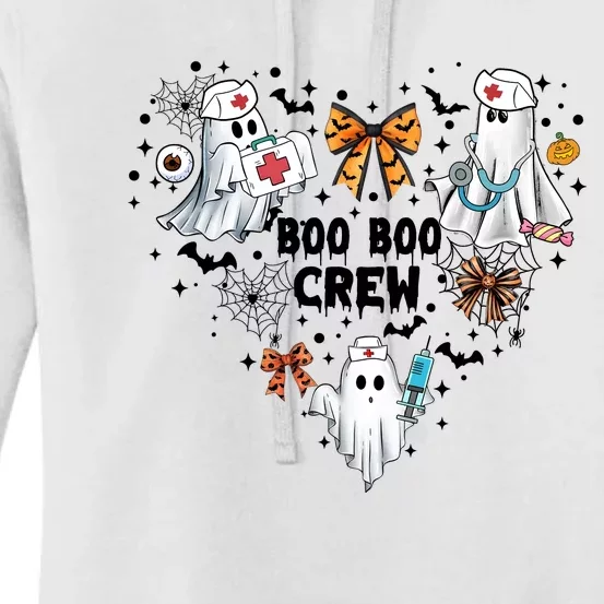 Boo Boo Crew Ghost Nurse Halloween Women's Pullover Hoodie