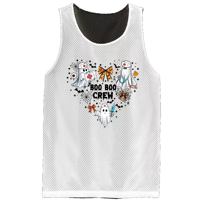 Boo Boo Crew Ghost Nurse Halloween Mesh Reversible Basketball Jersey Tank