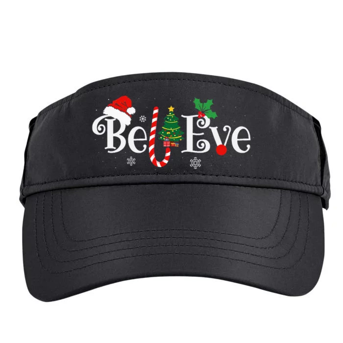 BEST BELIEVE CHRISTMAS PAJAMA EVER Xmas Family Funny Adult Drive Performance Visor