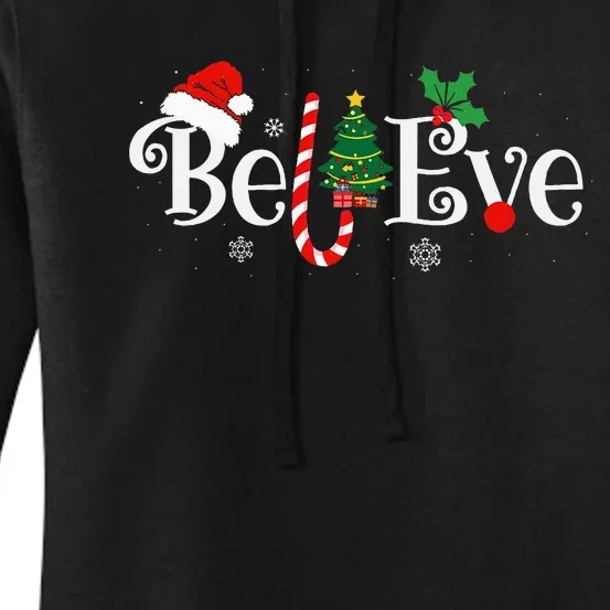 BEST BELIEVE CHRISTMAS PAJAMA EVER Xmas Family Funny Women's Pullover Hoodie