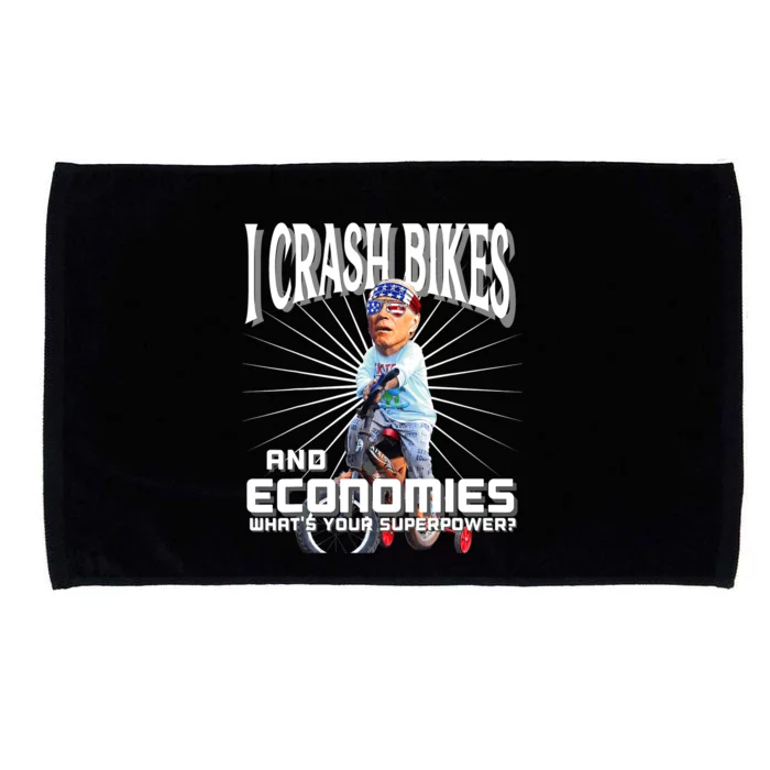 Biden Bicycle Crash Bike Wreck Usa Ridin With Biden Falling Microfiber Hand Towel