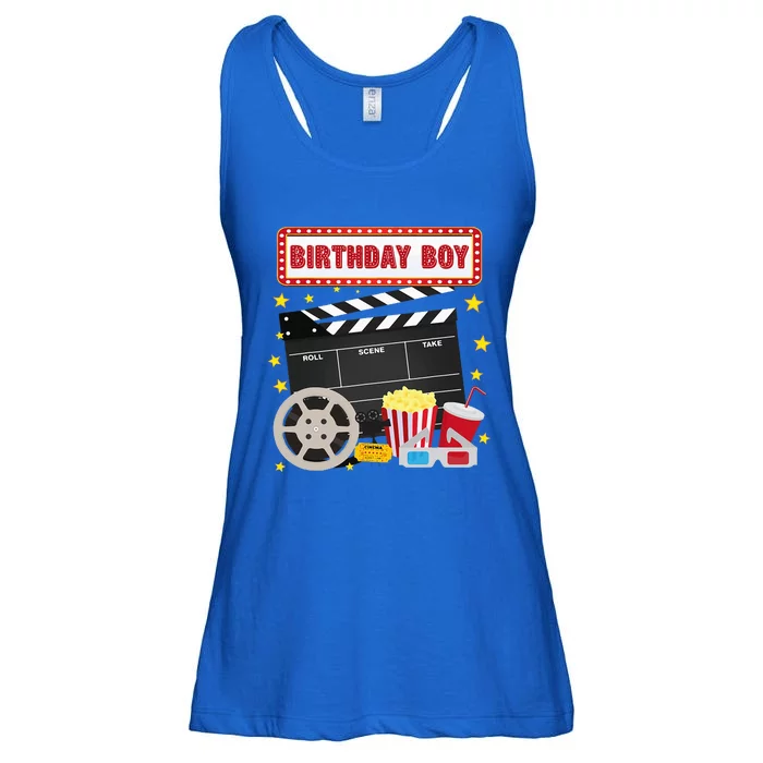 Birthday Boy Crew Movie Night Theme Matching Party Ladies Essential Flowy Tank