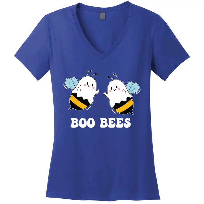 Boo Bees Couples Halloween Costume Funny Meaningful Gift Women's V-Neck T-Shirt