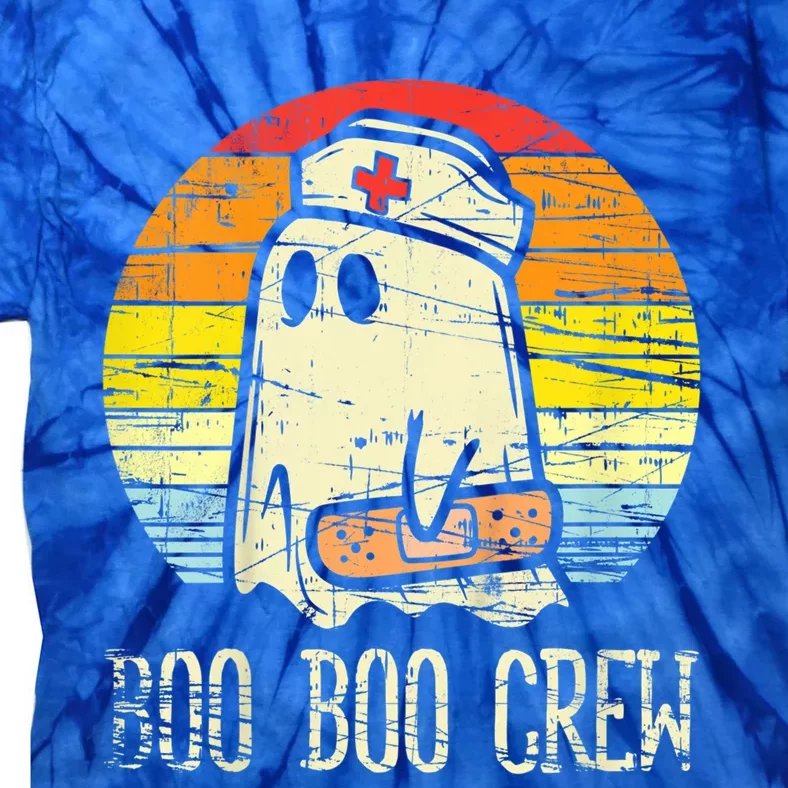 Boo Boo Crew Nurse Halloween Nurses Rn Ghost Cute Gift Tie-Dye T-Shirt