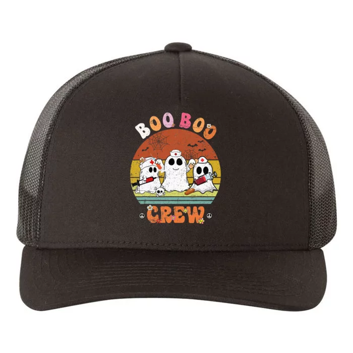 Boo Boo Crew Nurse Ghost Funny Halloween Costume Matching Yupoong Adult 5-Panel Trucker Hat