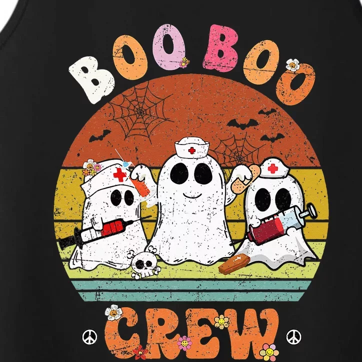 Boo Boo Crew Nurse Ghost Funny Halloween Costume Matching Performance Tank