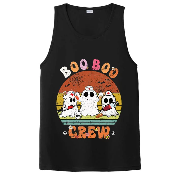 Boo Boo Crew Nurse Ghost Funny Halloween Costume Matching Performance Tank