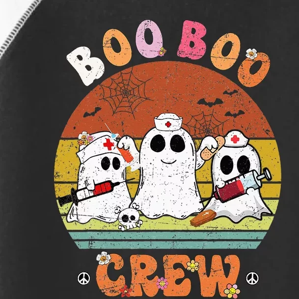 Boo Boo Crew Nurse Ghost Funny Halloween Costume Matching Toddler Fine Jersey T-Shirt