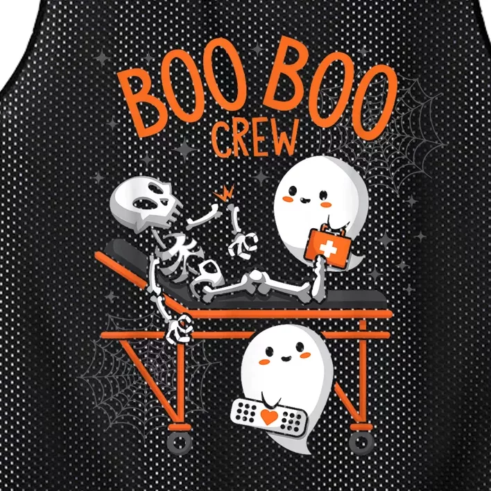 Boo Boo Crew Ghost Doctor Paramedic Emt Nurse Halloween Mesh Reversible Basketball Jersey Tank