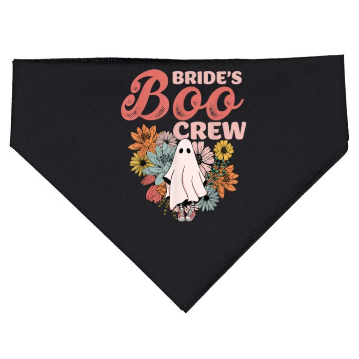 BrideS Boo Crew Floral Ghost Wedding Bachelorette Halloween USA-Made Doggie Bandana