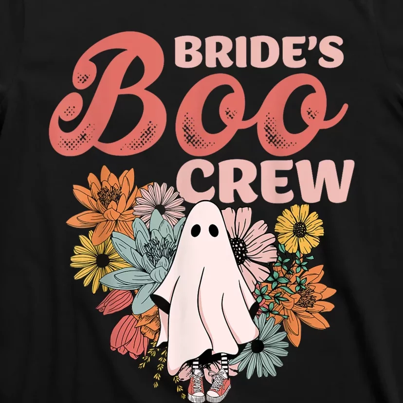 BrideS Boo Crew Floral Ghost Wedding Bachelorette Halloween T-Shirt