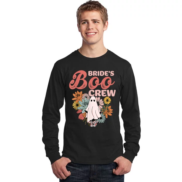 BrideS Boo Crew Floral Ghost Wedding Bachelorette Halloween Tall Long Sleeve T-Shirt