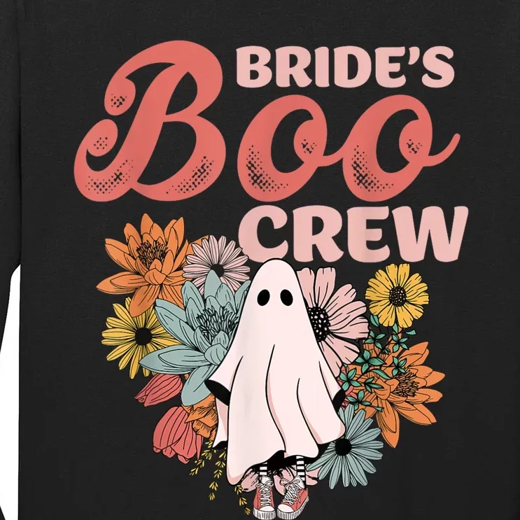 BrideS Boo Crew Floral Ghost Wedding Bachelorette Halloween Tall Long Sleeve T-Shirt