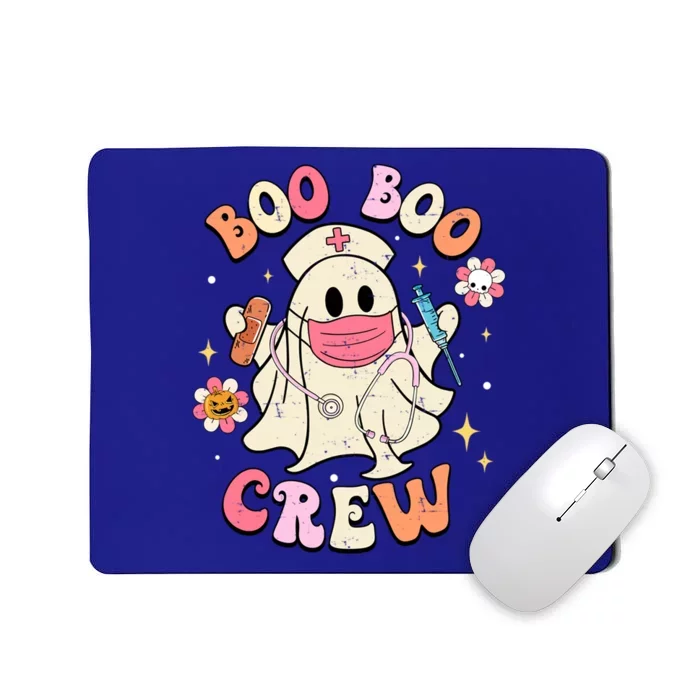 Boo Boo Crew Nurse Gift Funny Ghost Retro Halloween Nurse Gift Mousepad