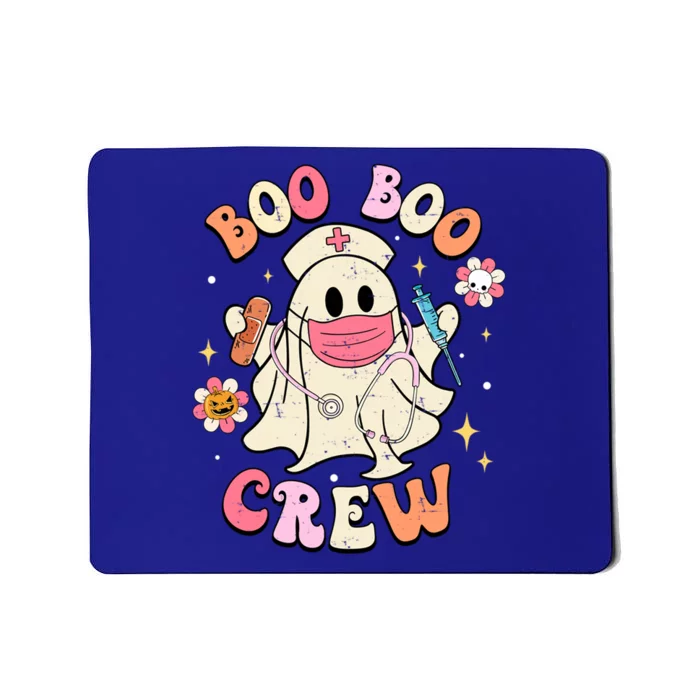 Boo Boo Crew Nurse Gift Funny Ghost Retro Halloween Nurse Gift Mousepad