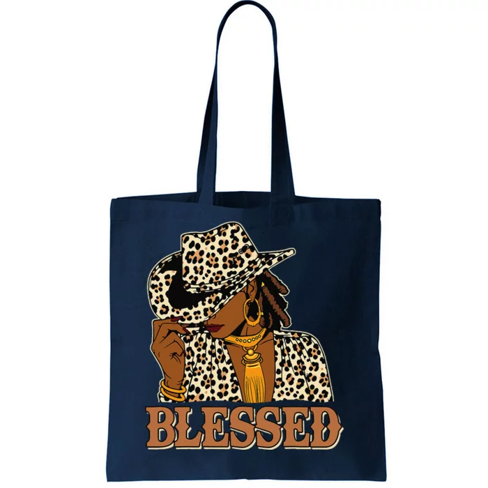 Blessed Black Cow Western Swag African Christian Woman Tote Bag