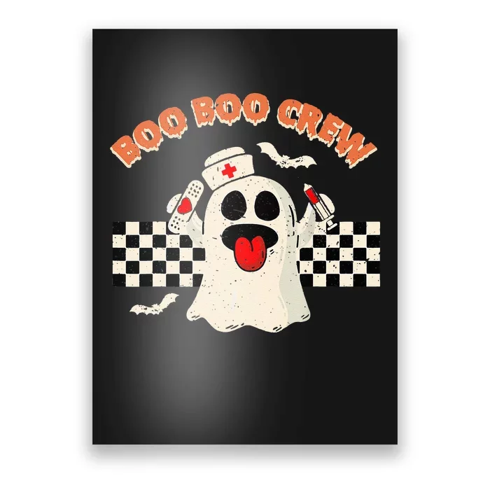 Boo Boo Crew Funny Nurse Ghost Halloween Costume Poster