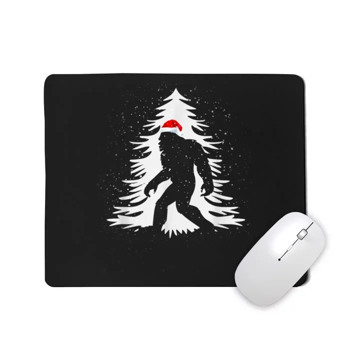 Bigfoot Believe Christmas Tree Sasquatch Santa Funny Bigfoot Mousepad