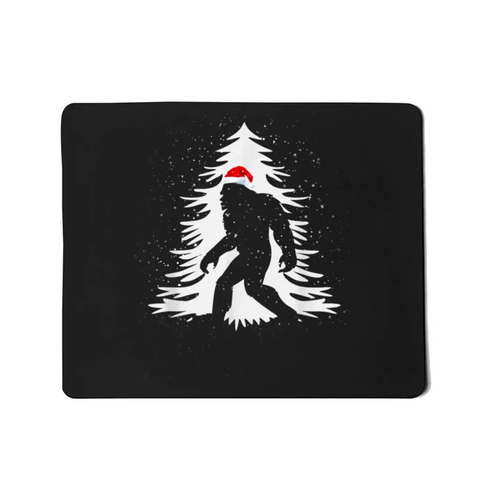 Bigfoot Believe Christmas Tree Sasquatch Santa Funny Bigfoot Mousepad