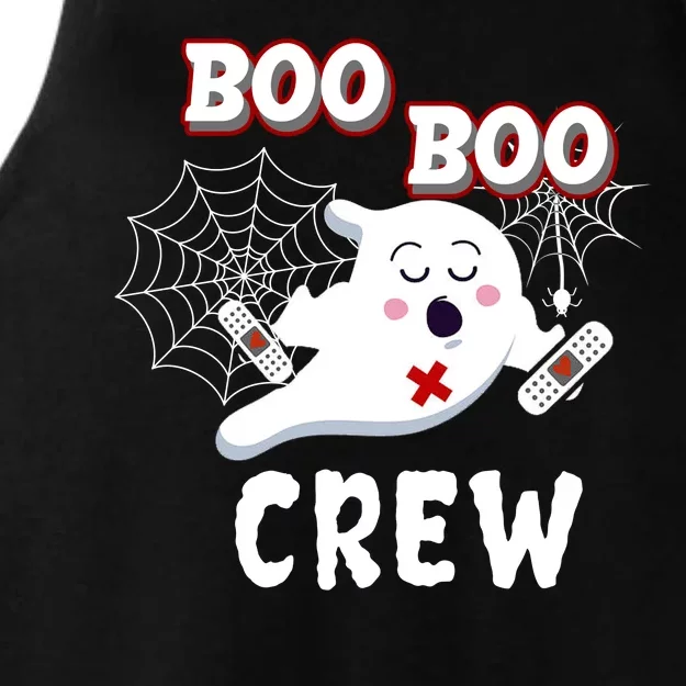 Boo Boo Crew Cute Nurse Ghost Ladies Tri-Blend Wicking Tank