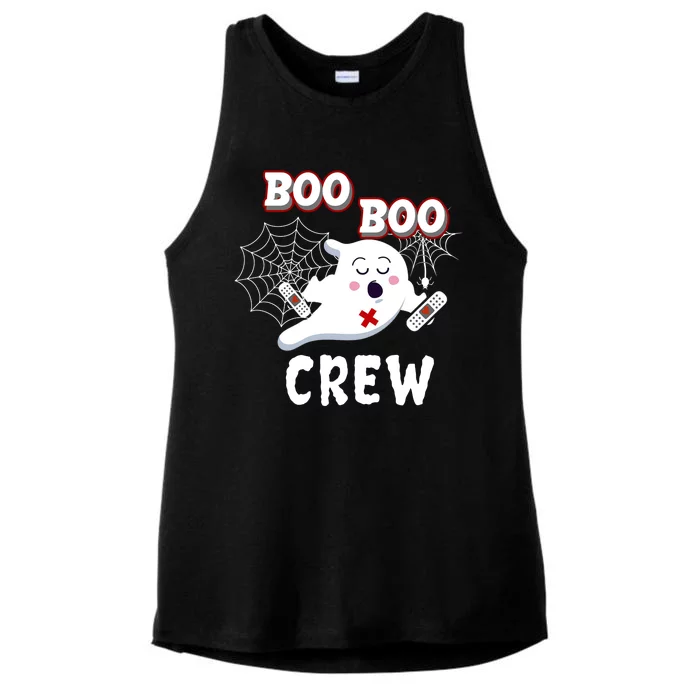 Boo Boo Crew Cute Nurse Ghost Ladies Tri-Blend Wicking Tank