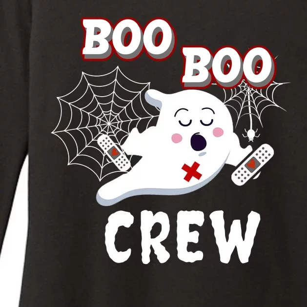 Boo Boo Crew Cute Nurse Ghost Womens CVC Long Sleeve Shirt