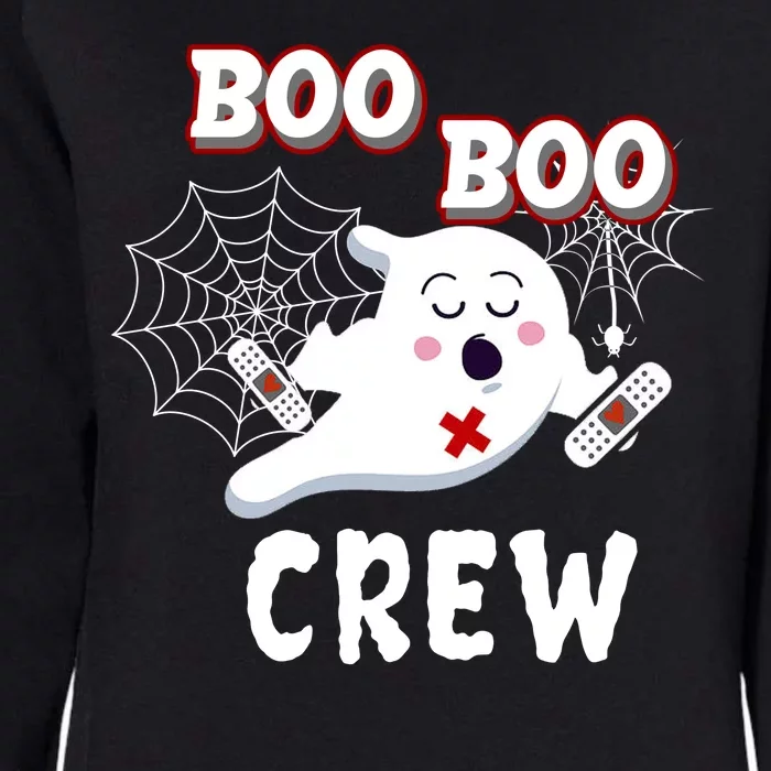 Boo Boo Crew Cute Nurse Ghost Womens California Wash Sweatshirt