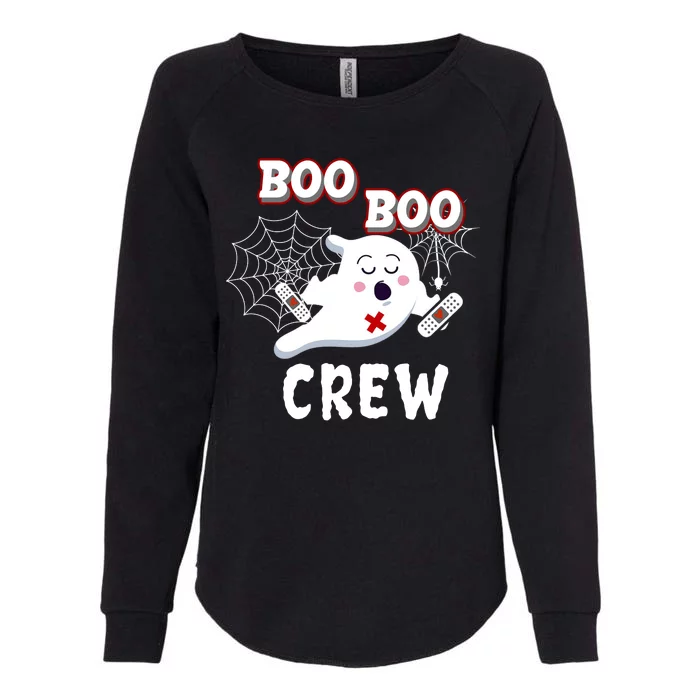 Boo Boo Crew Cute Nurse Ghost Womens California Wash Sweatshirt