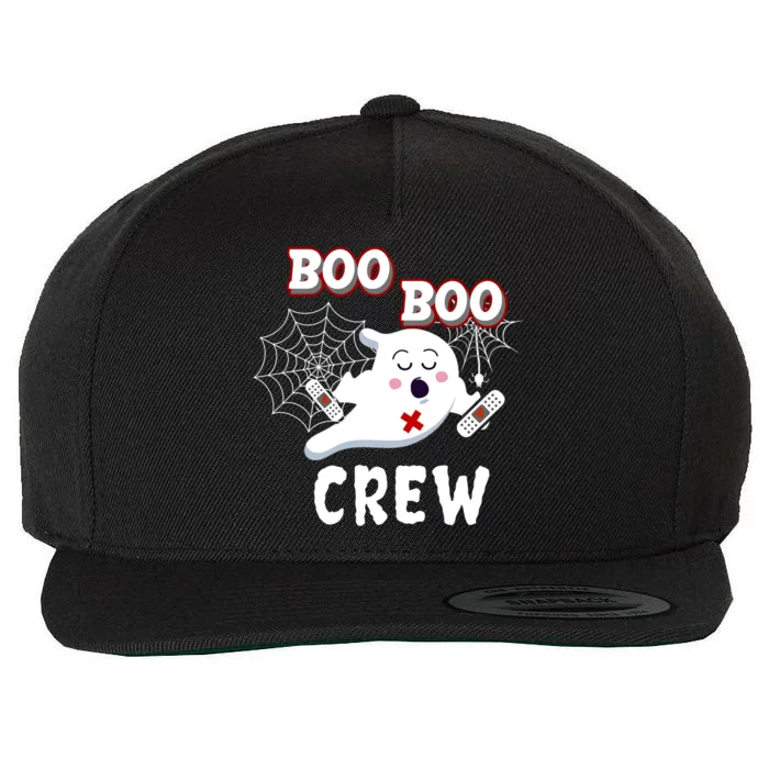 Boo Boo Crew Cute Nurse Ghost Wool Snapback Cap