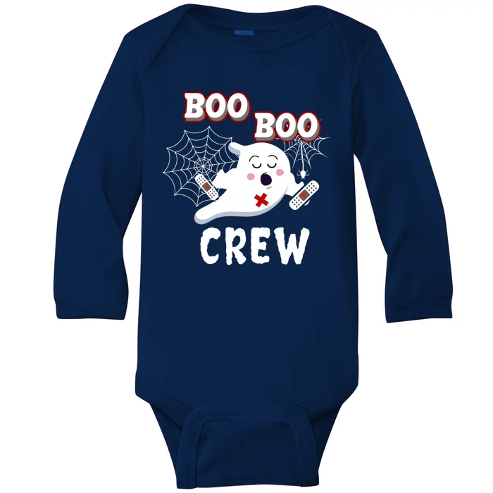 Boo Boo Crew Cute Nurse Ghost Baby Long Sleeve Bodysuit