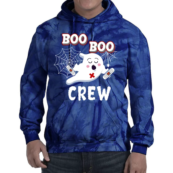 Boo Boo Crew Cute Nurse Ghost Tie Dye Hoodie