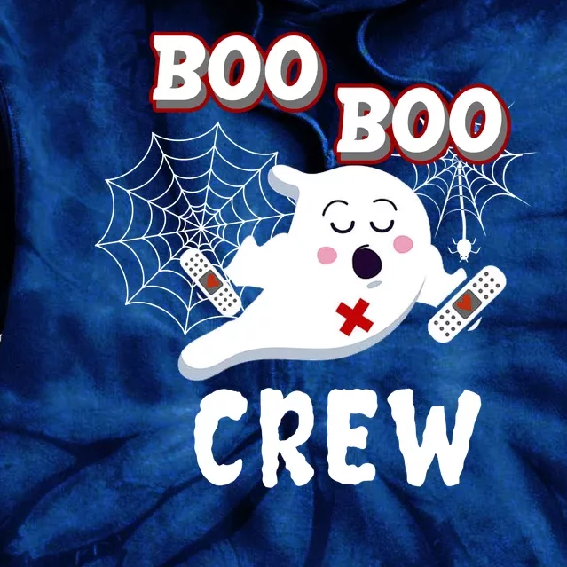 Boo Boo Crew Cute Nurse Ghost Tie Dye Hoodie