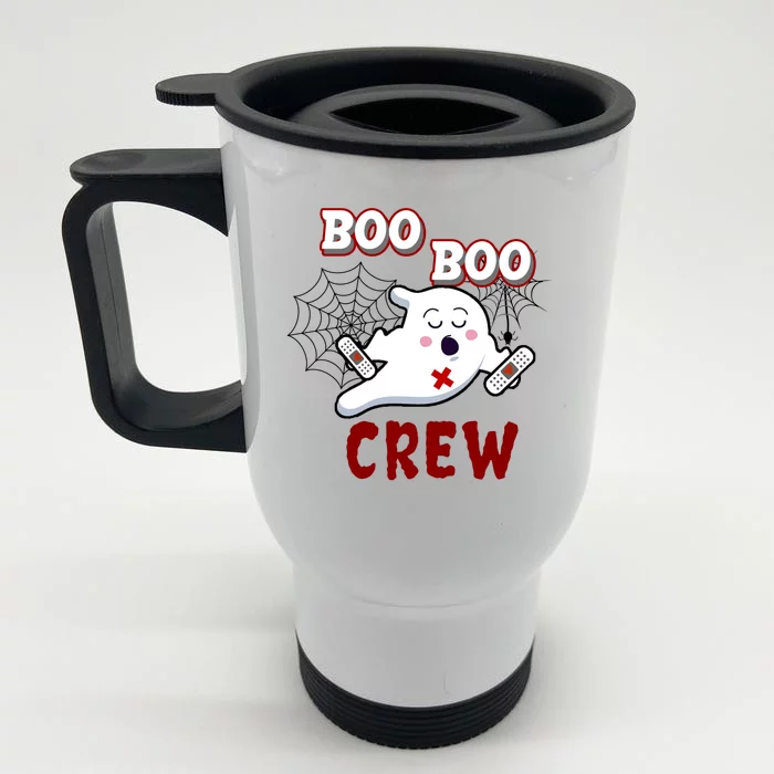 Boo Boo Crew Cute Nurse Ghost Front & Back Stainless Steel Travel Mug