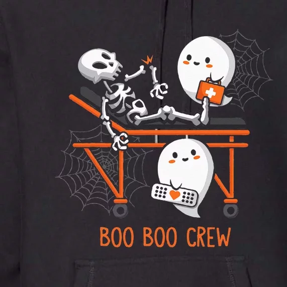 Boo Boo Crew Ghost Doctor Paramedic EMT Nurse Halloween Premium Hoodie