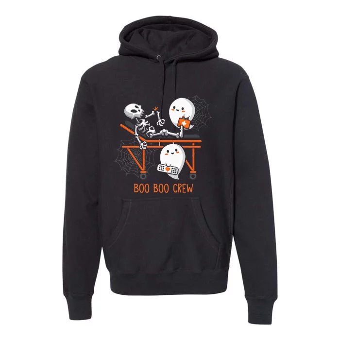 Boo Boo Crew Ghost Doctor Paramedic EMT Nurse Halloween Premium Hoodie