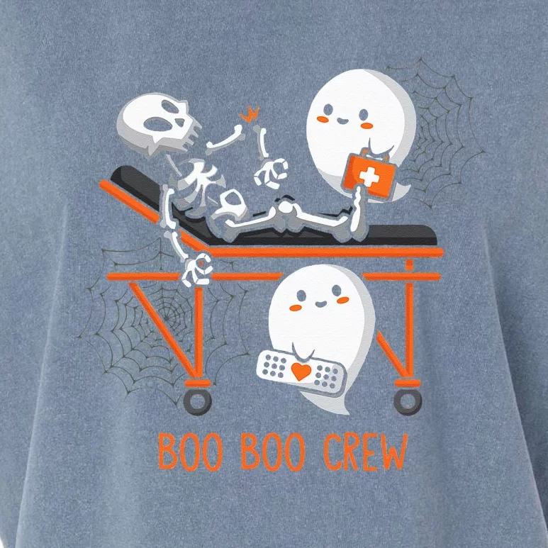 Boo Boo Crew Ghost Doctor Paramedic EMT Nurse Halloween Garment-Dyed Women's Muscle Tee