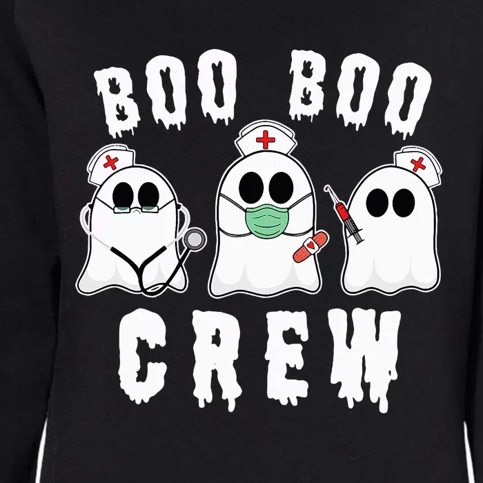 Boo Boo Crew Funny Nurse Halloween Ghost Costume Womens California Wash Sweatshirt