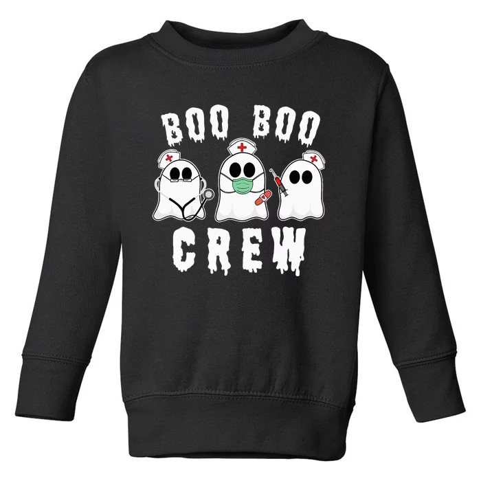 Boo Boo Crew Funny Nurse Halloween Ghost Costume Toddler Sweatshirt