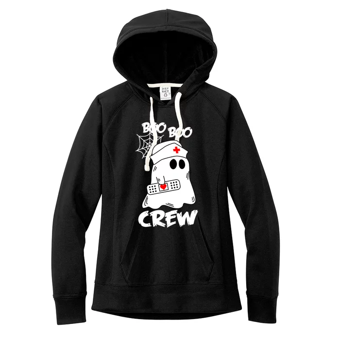 Boo Boo Crew Nurse Gift Funny Ghost Halloween Nurse Cool Gift Women's Fleece Hoodie