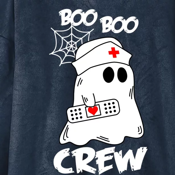 Boo Boo Crew Nurse Gift Funny Ghost Halloween Nurse Cool Gift Hooded Wearable Blanket