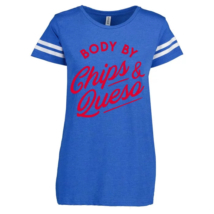 Body By Chips And Queso Enza Ladies Jersey Football T-Shirt