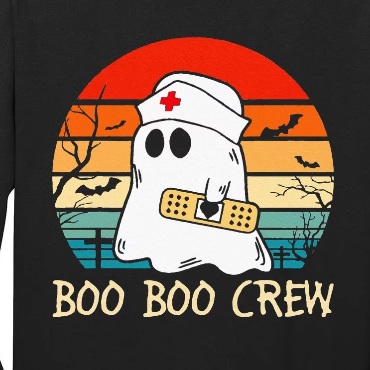 Boo Boo Crew quote Nurse cool Halloween Nurse Costume Tall Long Sleeve T-Shirt