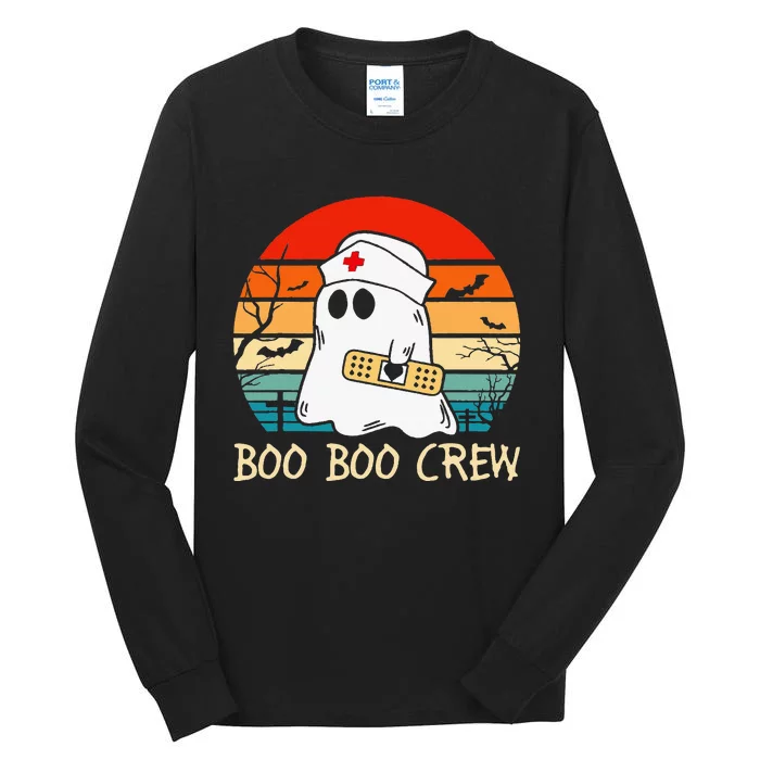 Boo Boo Crew quote Nurse cool Halloween Nurse Costume Tall Long Sleeve T-Shirt