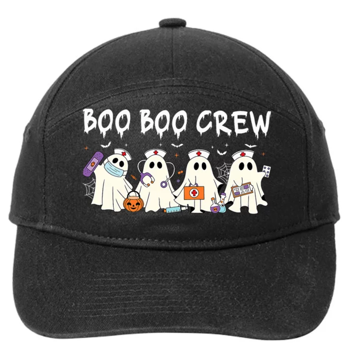 Boo Boo Crew Nurse Funny Halloween Nurse Nursing 7-Panel Snapback Hat